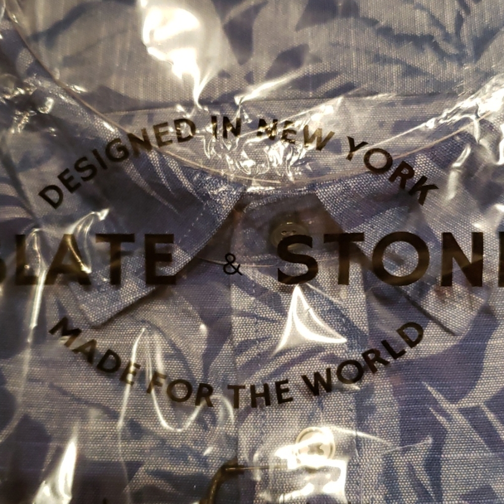 SLATE & STONE Mens NEW Short Sleeve Hawaiian Dress Shirt Top M Cotton $128 🎉HP - Picture 8 of 12